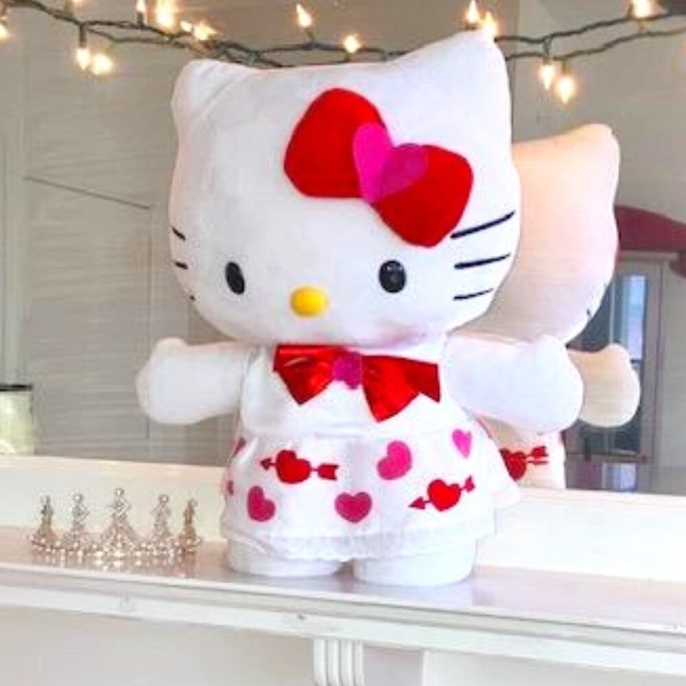 Adorable "HELLO KITTY" Large 17.3" Stuffed Plush & Standing Toy